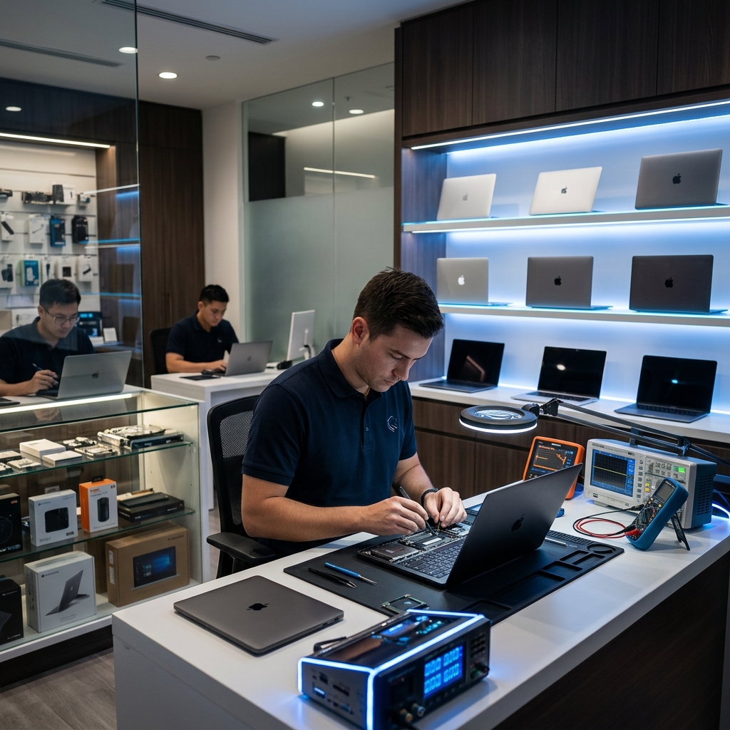 High-end laptop repair workshop